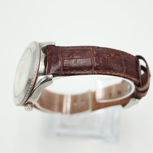 Fossil Stella Silver Tone Watch 38mm MOP Multifunction Brown Leather ES3103 - Picture 12 of 16